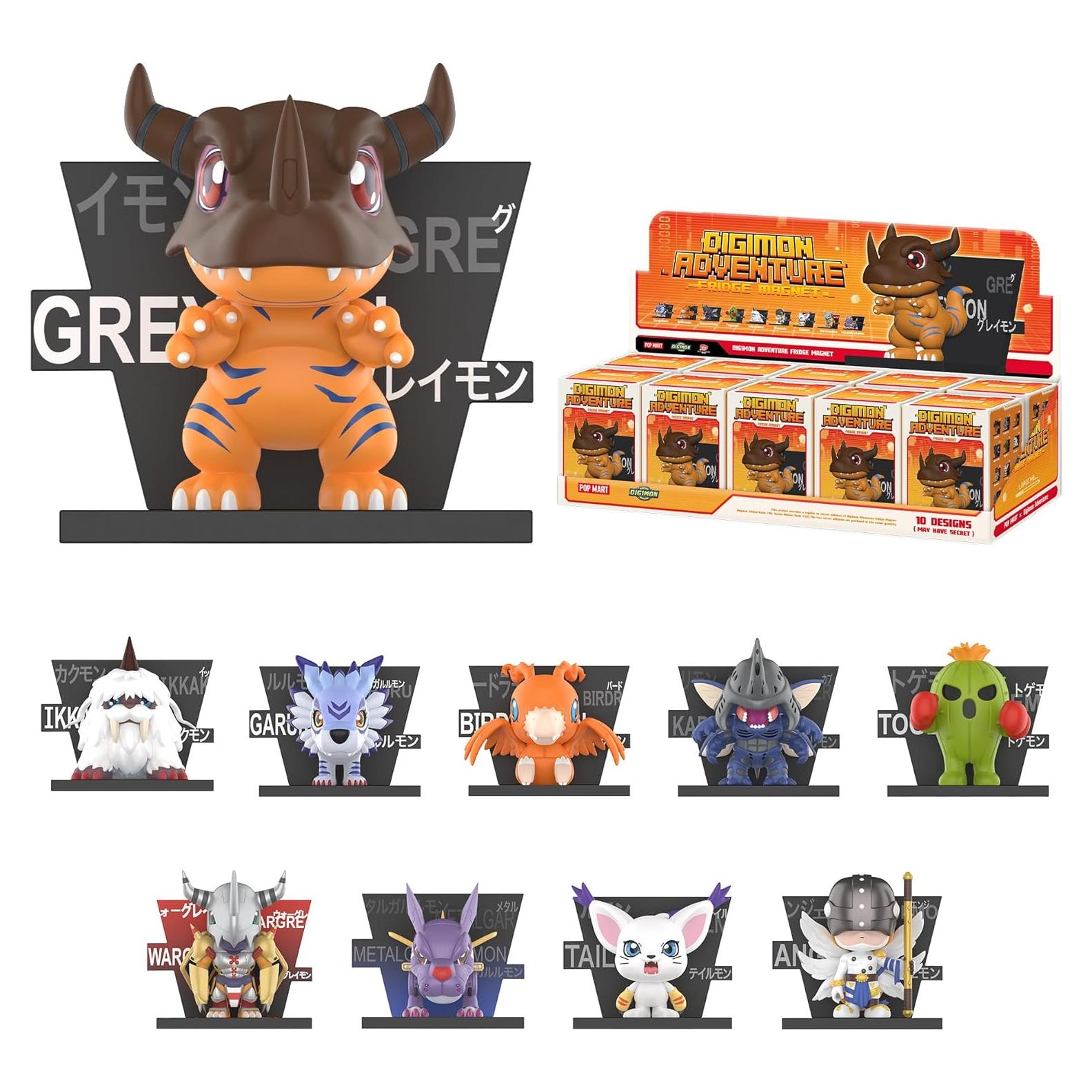 Figuras de Imán de Nevera Pop Mart Digimon Adventure - Juego Completo
