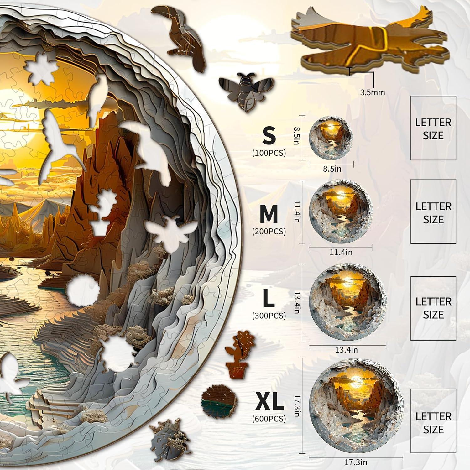 Rompecabezas de Madera Welsky 3D 21.6x21.6cm 100 Piezas