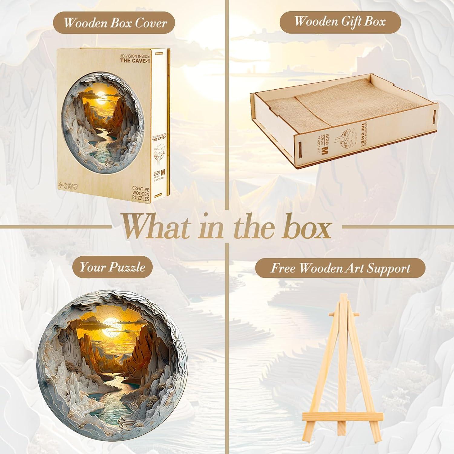 Rompecabezas de Madera Welsky 3D 21.6x21.6cm 100 Piezas