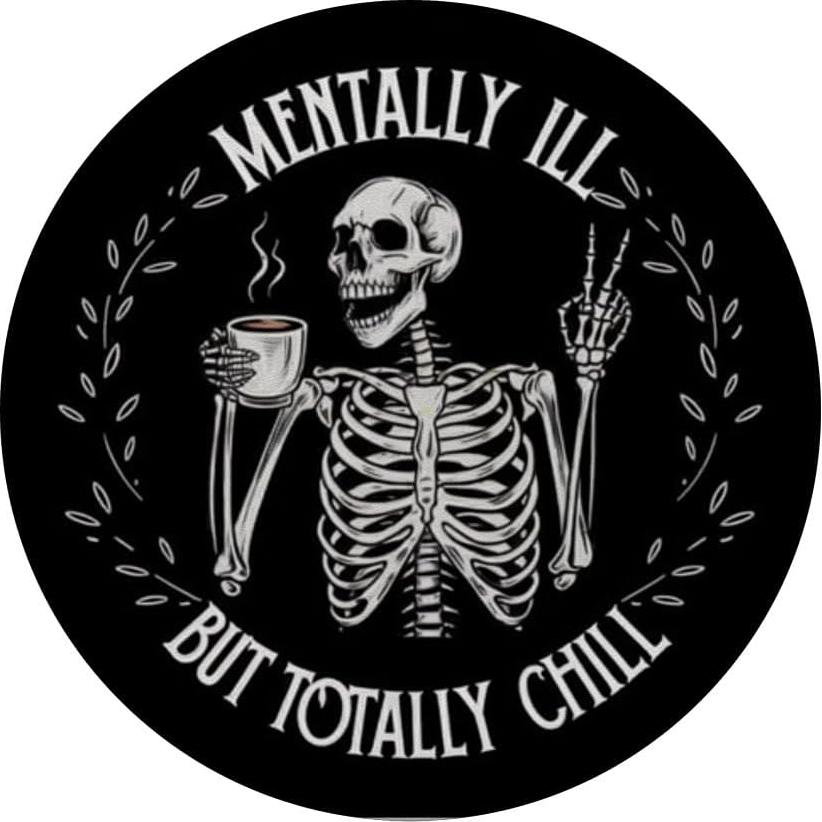 PopGrip Adhesivo PopSockets Esqueleto Humorístico Negro