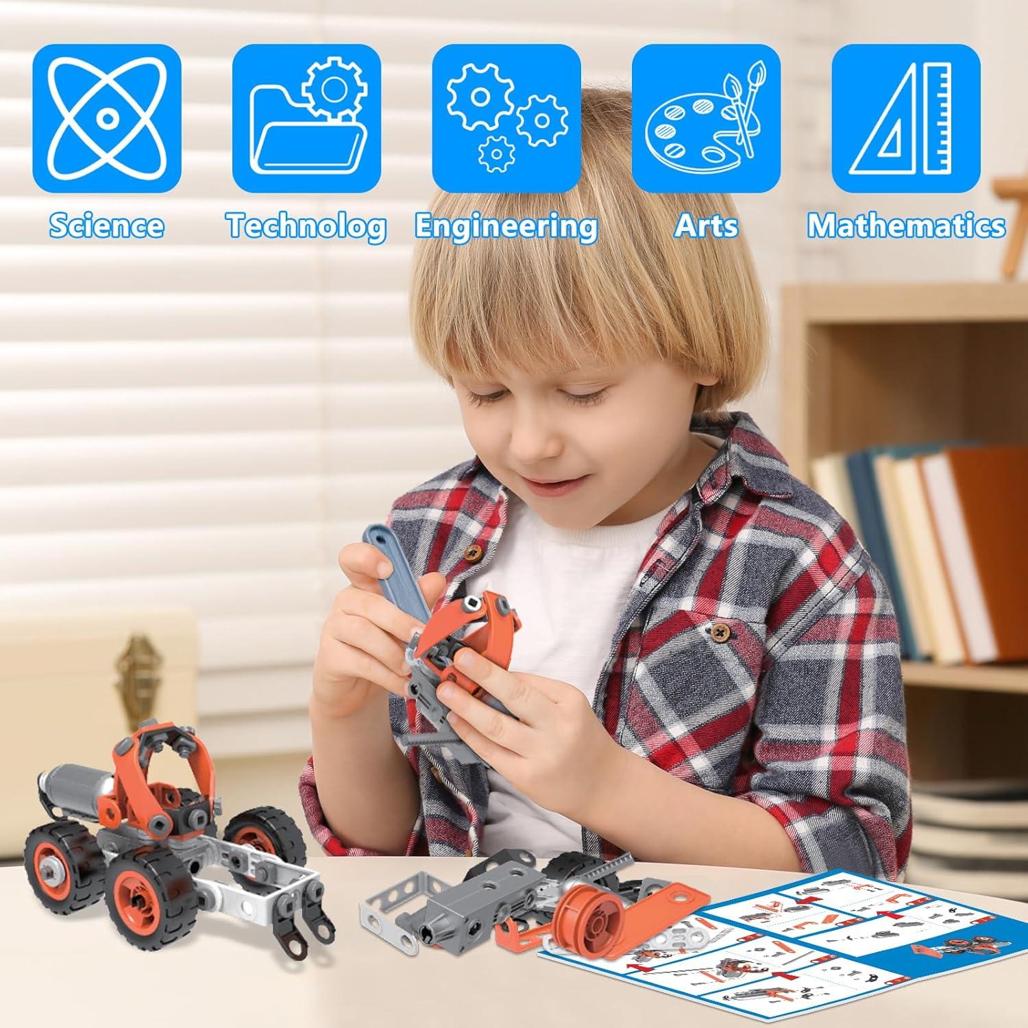 Juguete de Construcción STEM Shozaar 10 en 1 para Niños 4-8 Años