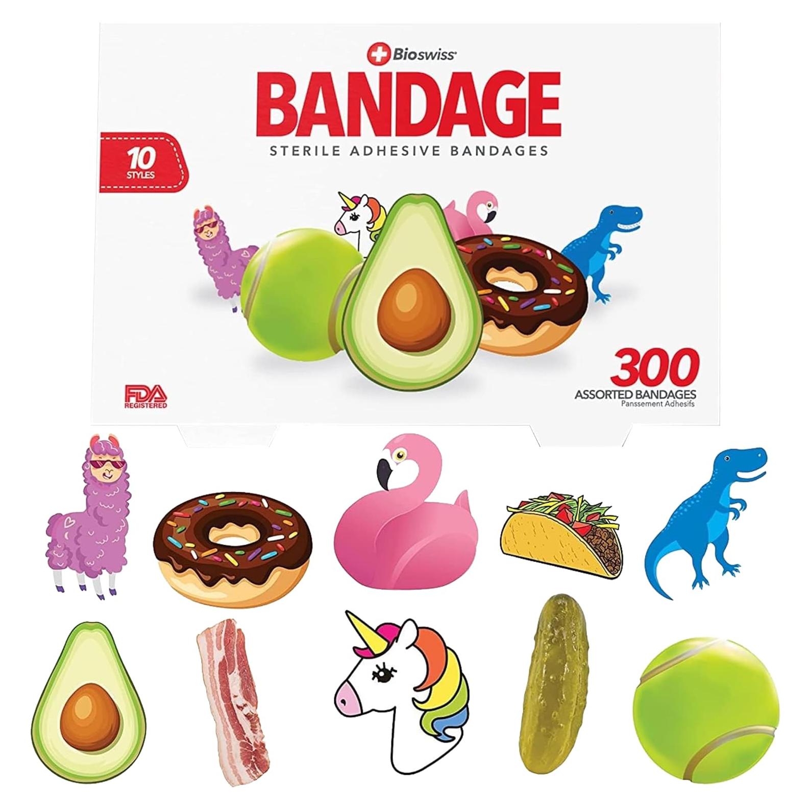 Vendajes Autoadhesivos BioSwiss 300 Unidades Variados para Niños