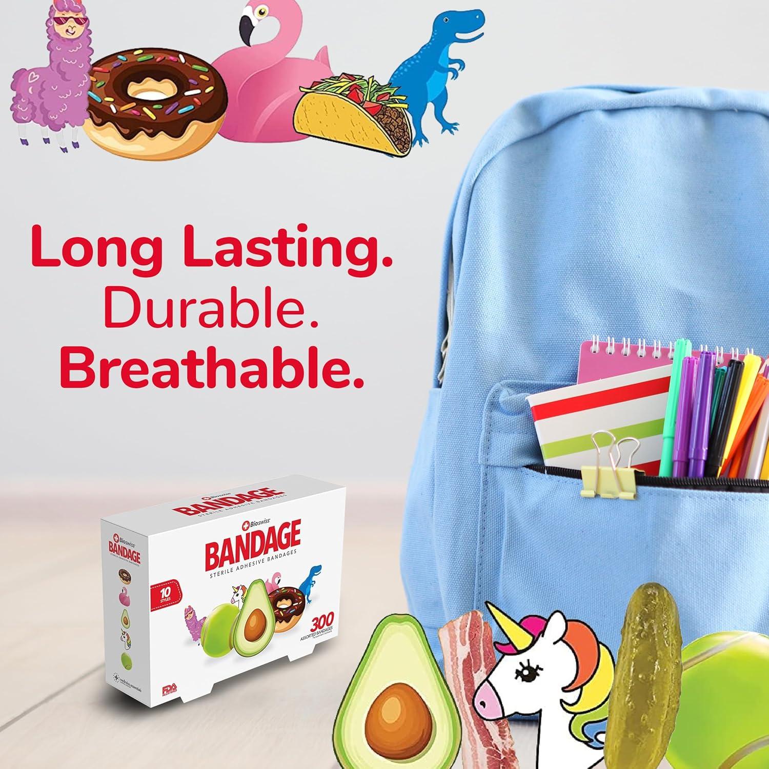 Vendajes Autoadhesivos BioSwiss 300 Unidades Variados para Niños