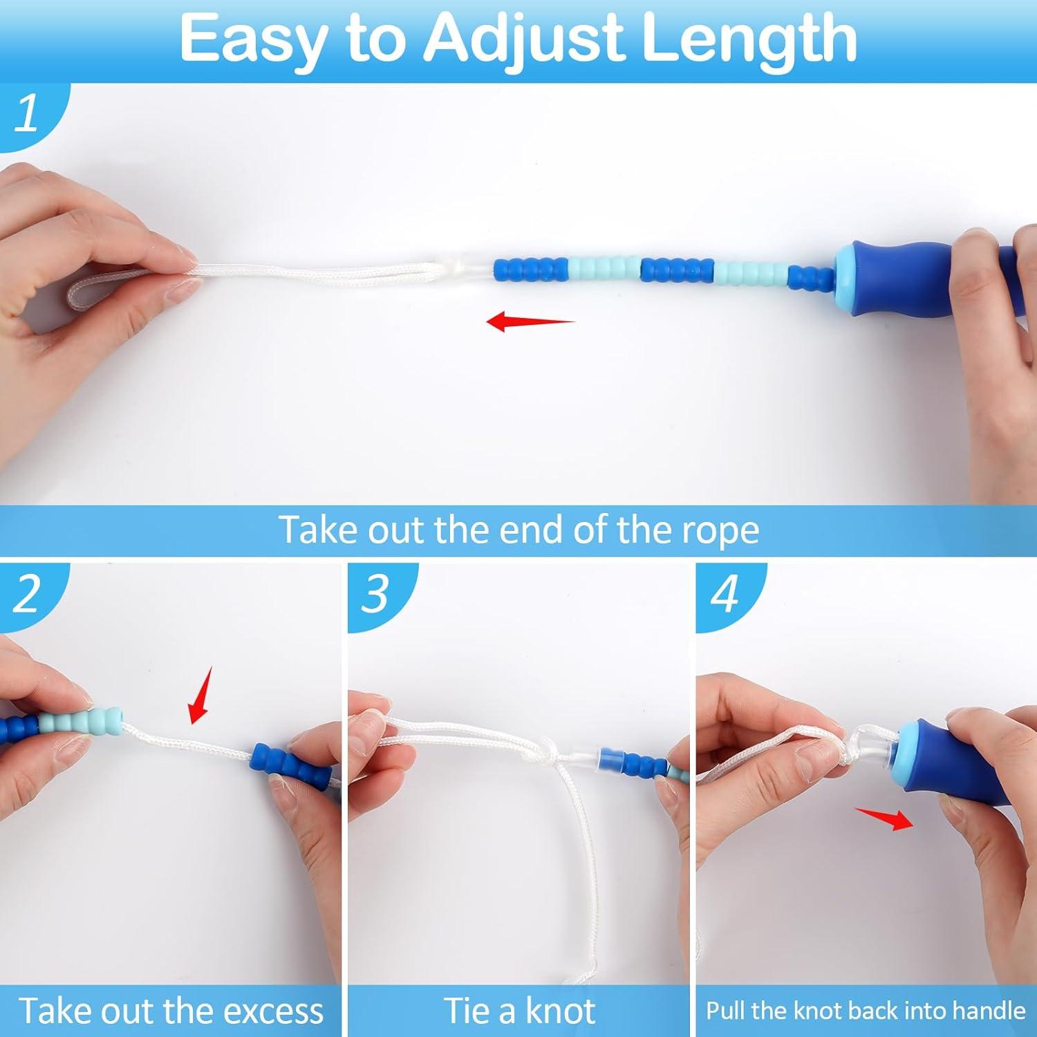 Cuerda de saltar ajustable PEASUG para niños 8-12 años