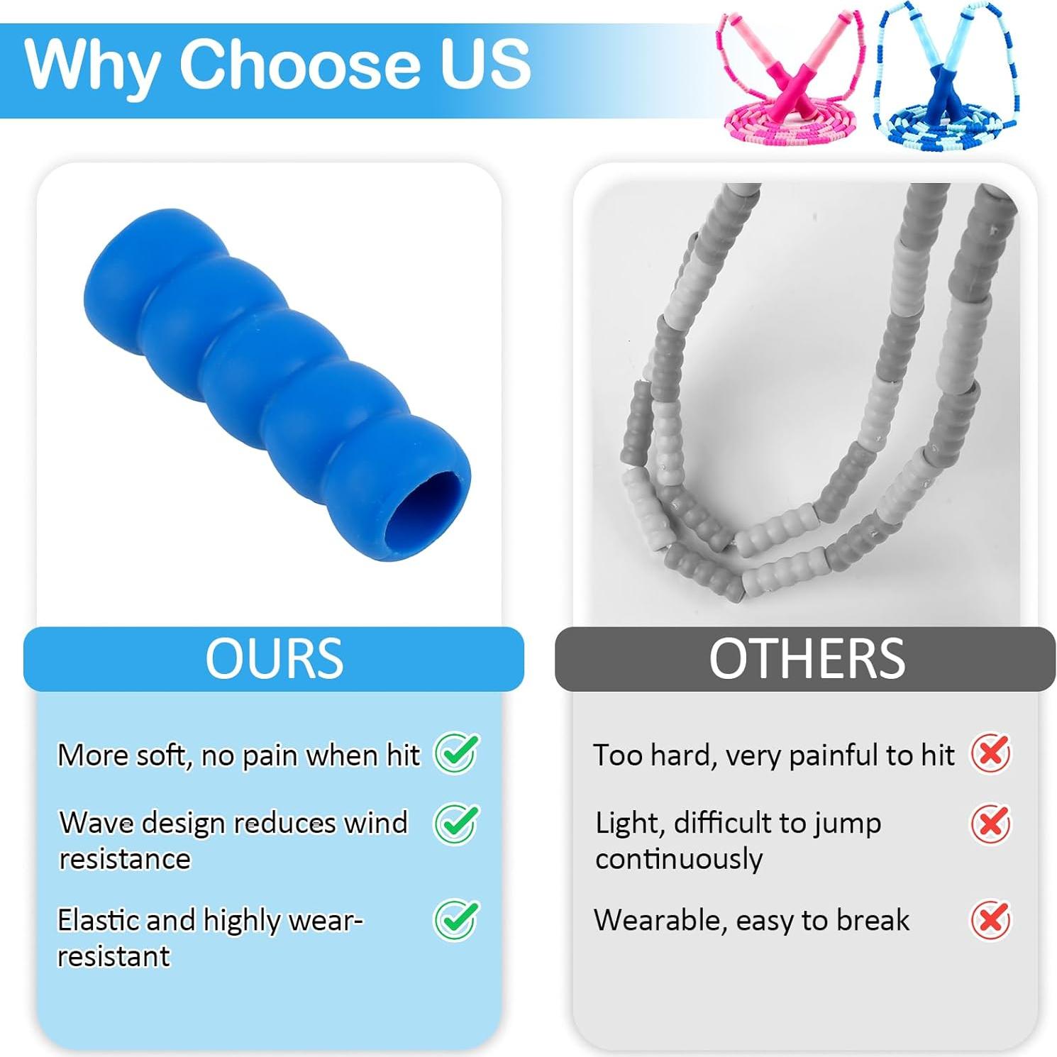 Cuerda de saltar ajustable PEASUG para niños 8-12 años