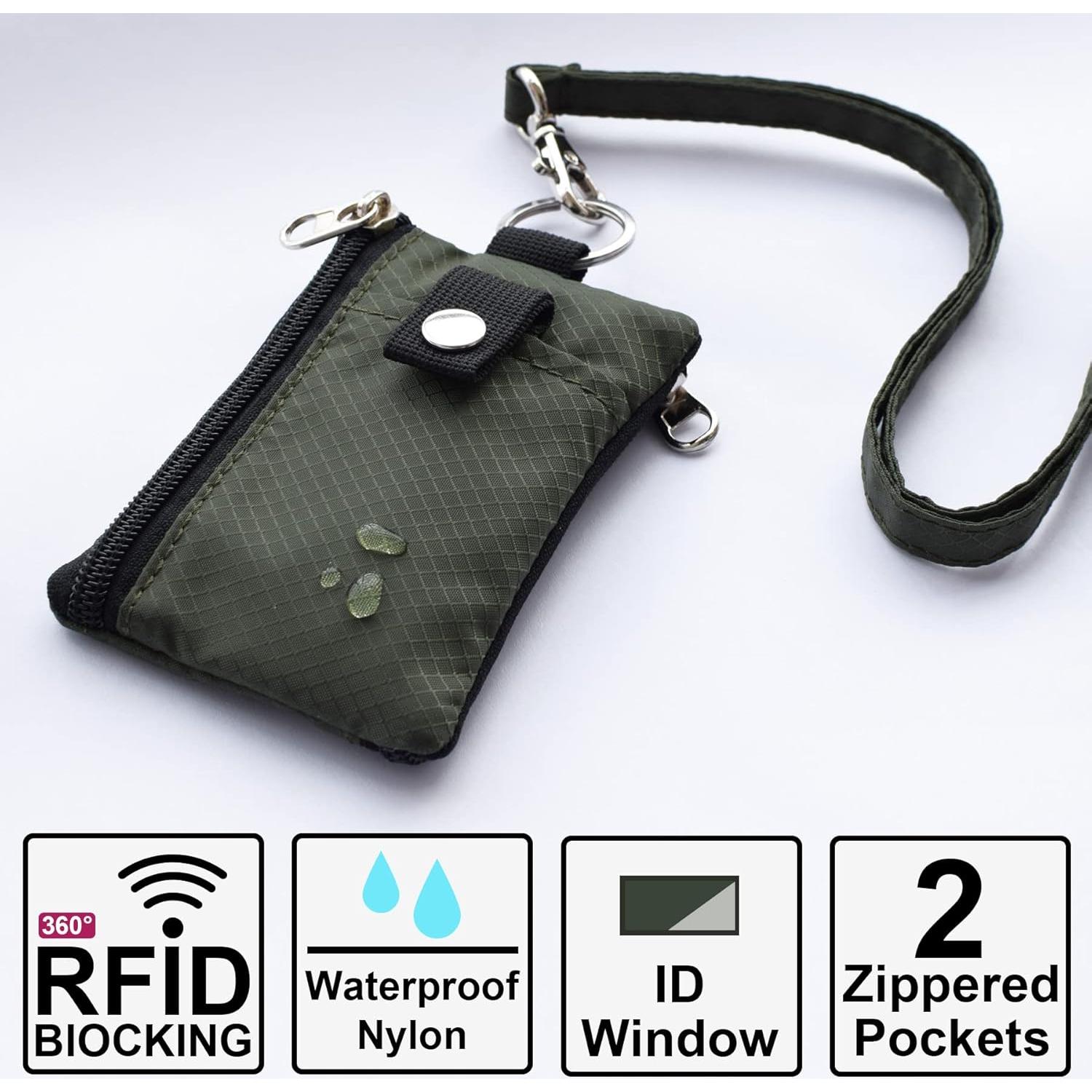 Billetera Minimalista CHENSPRX con Bloqueo RFID Verde