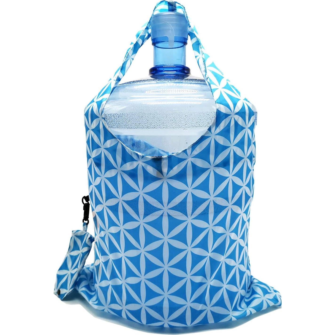 Bolsas de Compras Reutilizables HOLYLUCK Plegables 3 Flores Azules