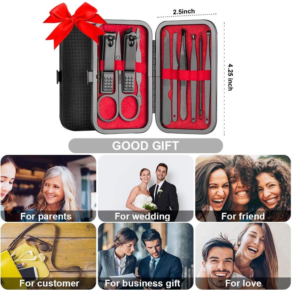 Kit de Manicura OKOM 10 Piezas Acero Inoxidable Antideslizante