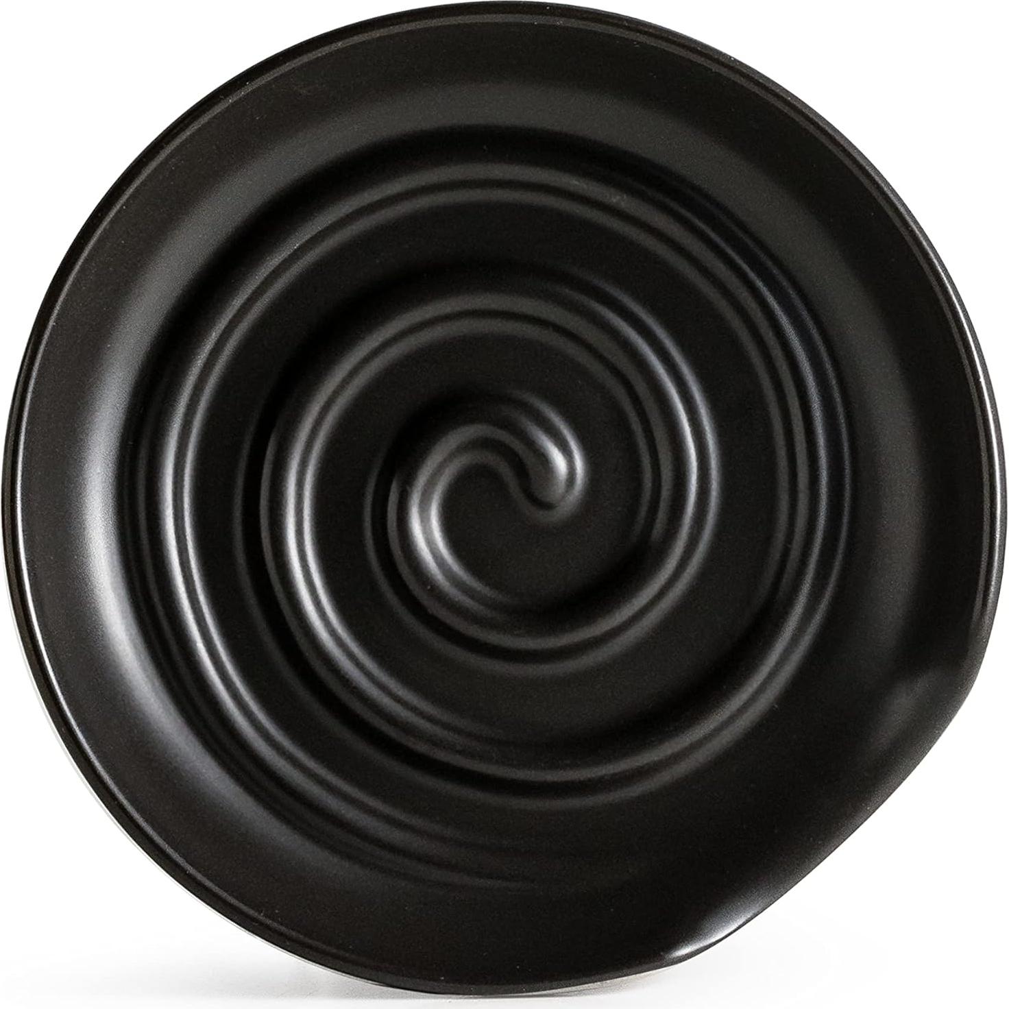 Reposapucheros Cormomu Negro para Cocina - Soporte Grande Cerámica