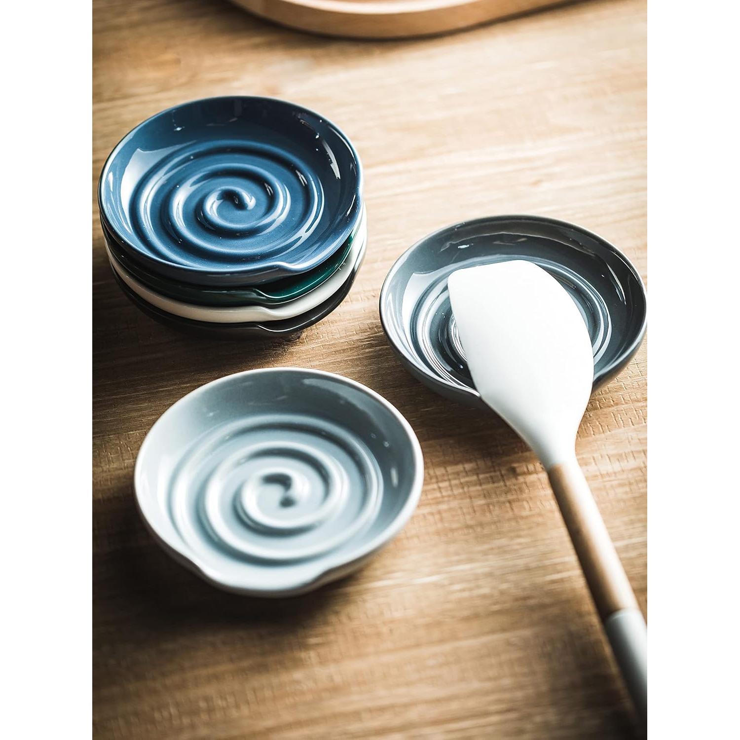 Reposapucheros Cormomu Negro para Cocina - Soporte Grande Cerámica