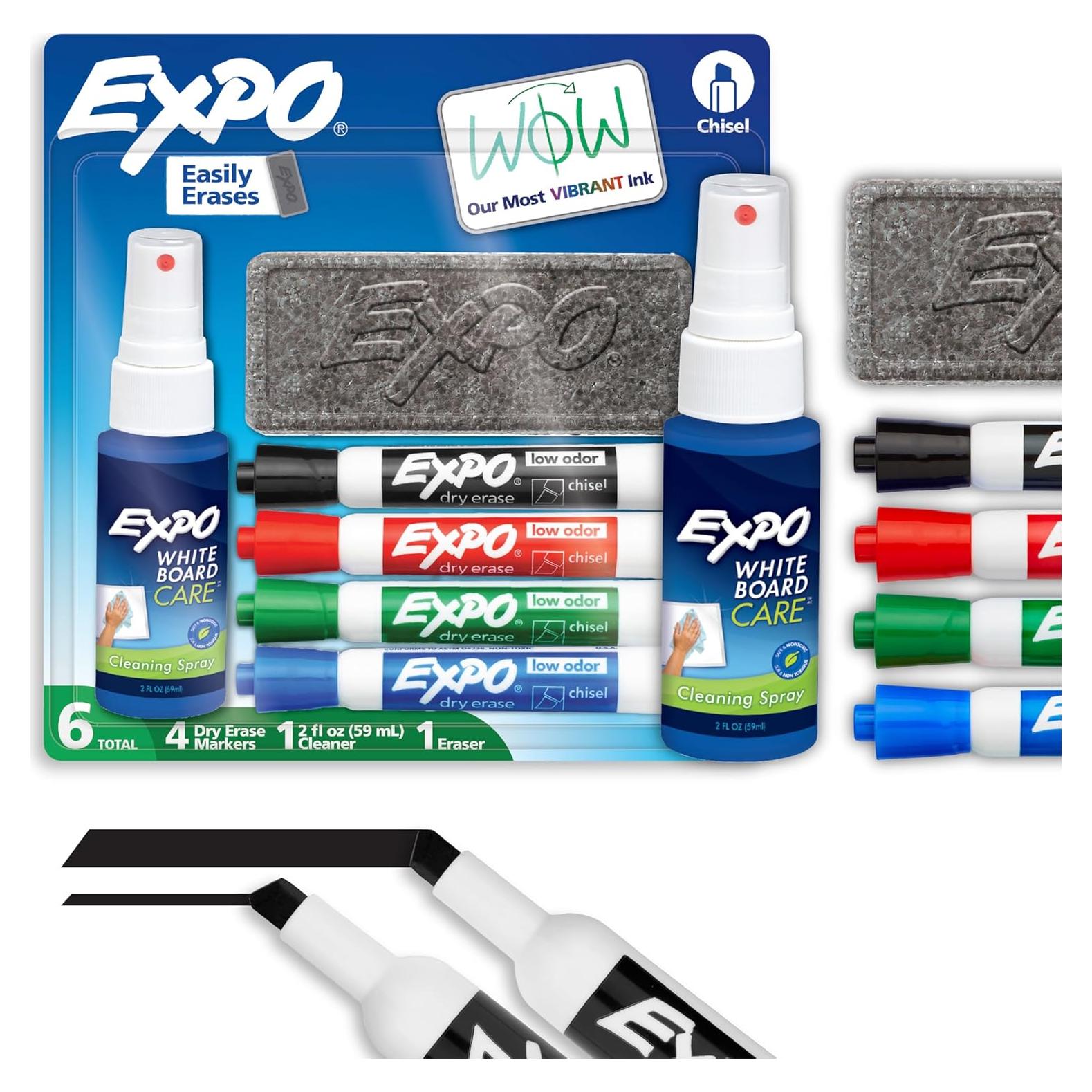 Juego de Marcadores de Borrado en Seco EXPO 6 Piezas Colores Variados