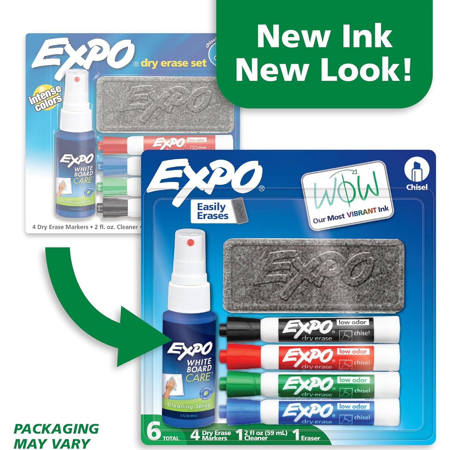 Juego de Marcadores de Borrado en Seco EXPO 6 Piezas Colores Variados