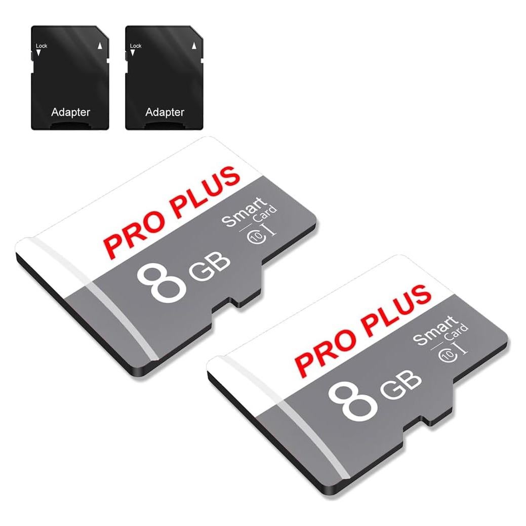 Paquete 2 Tarjetas TF 8GB Bliksem con Adaptador Alta Velocidad