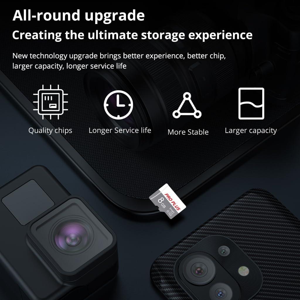 Paquete 2 Tarjetas TF 8GB Bliksem con Adaptador Alta Velocidad