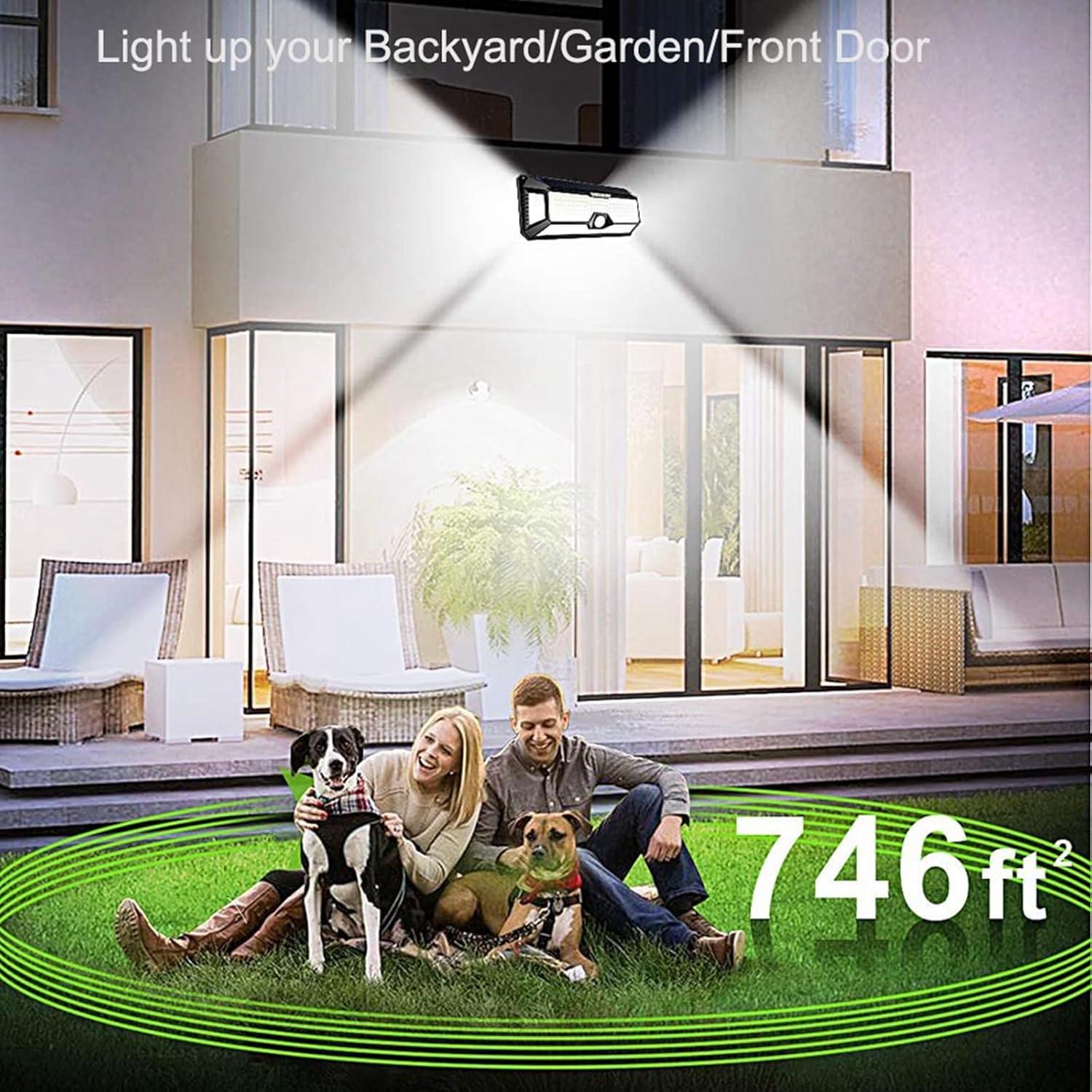 Luces Solares LECLSTAR 4000Lm 268 LED con Sensor Movimiento