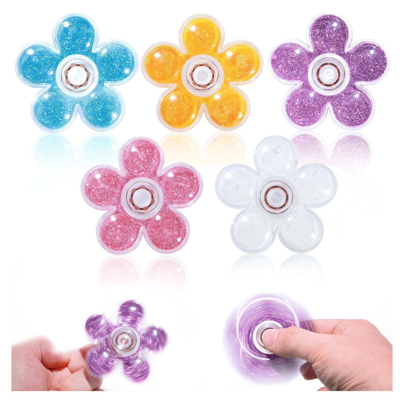 Spinner Antiestrés SCIONE 5Pack con Brillo Colorido 100g