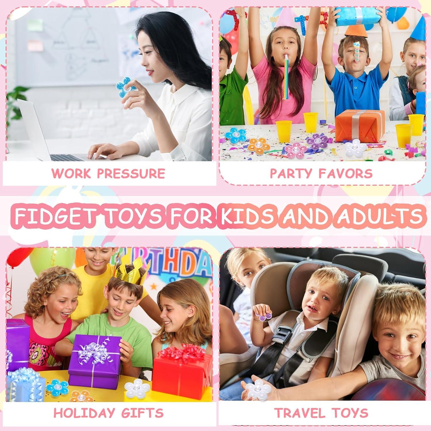 Spinner Antiestrés SCIONE 5Pack con Brillo Colorido 100g