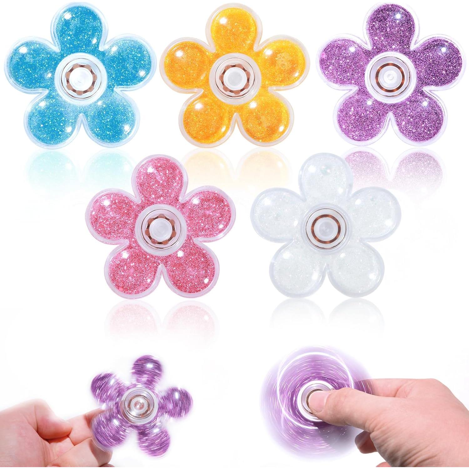 Spinner Antiestrés SCIONE 5Pack con Brillo Colorido 100g