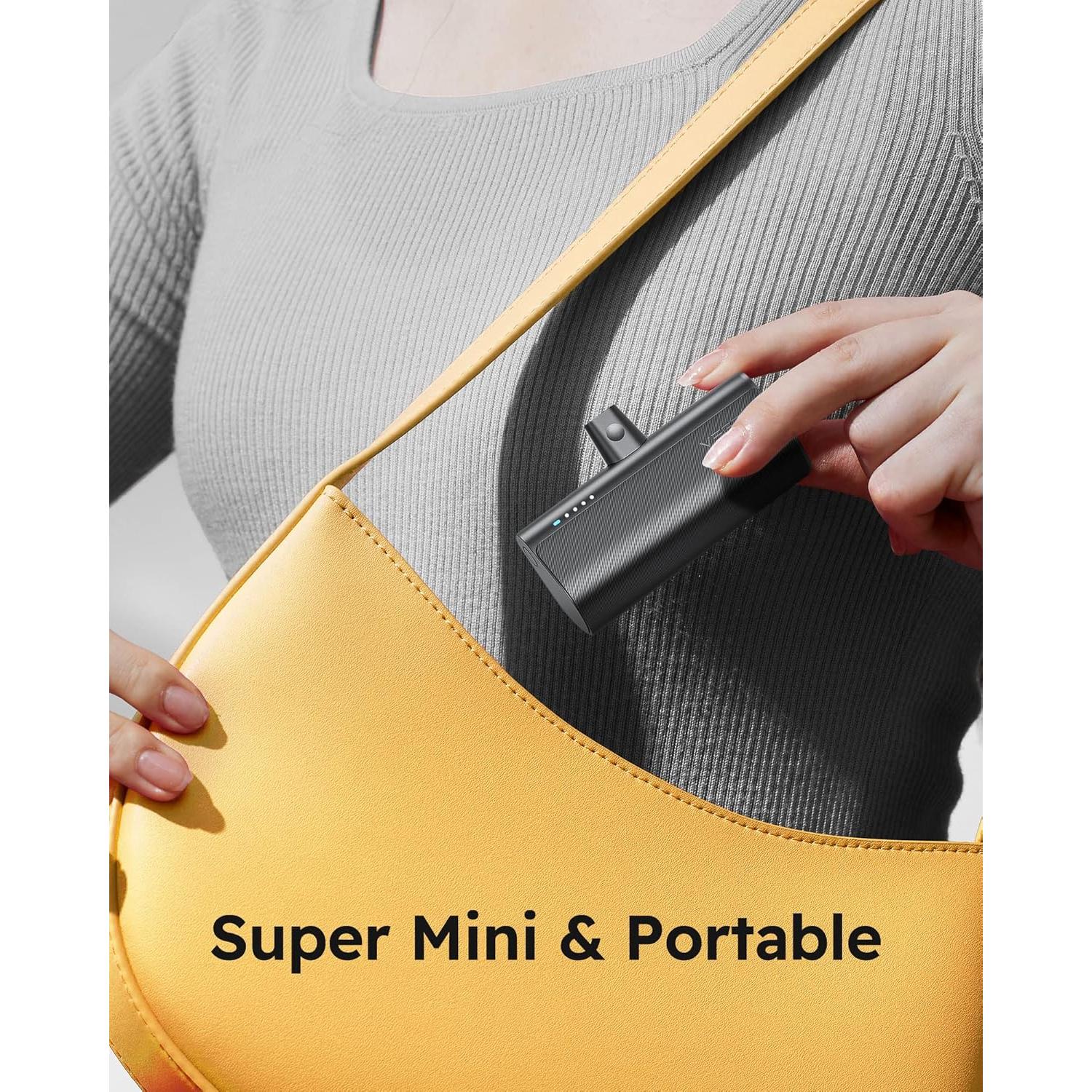 Cargador Portátil VEGER 5000mAh USB C Carga Rápida 20W