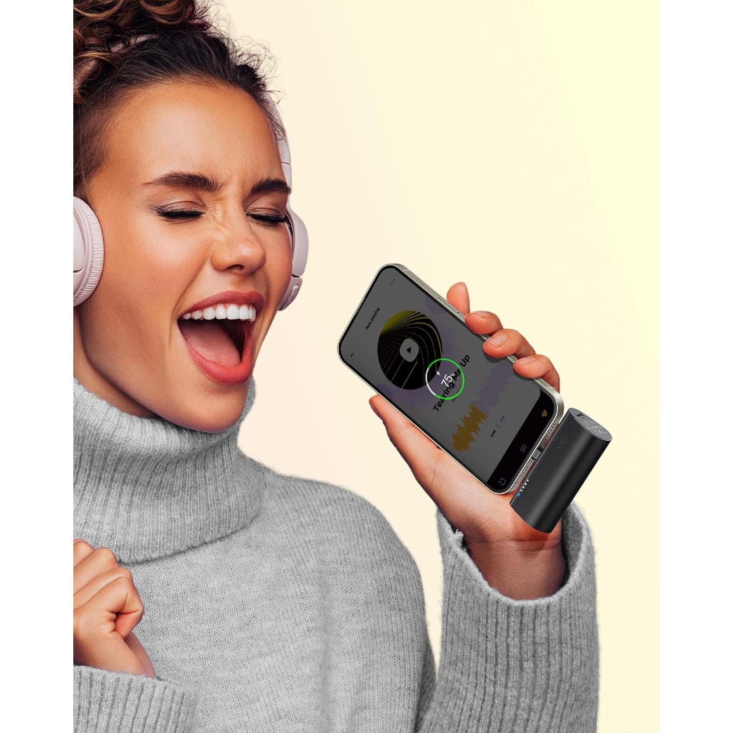 Cargador Portátil VEGER 5000mAh USB C Carga Rápida 20W