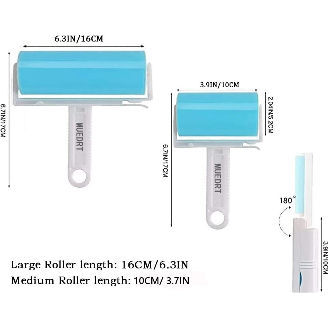 Rodillo de Pelusa Reutilizable MINRGZEE - Set de 3 Tamaños
