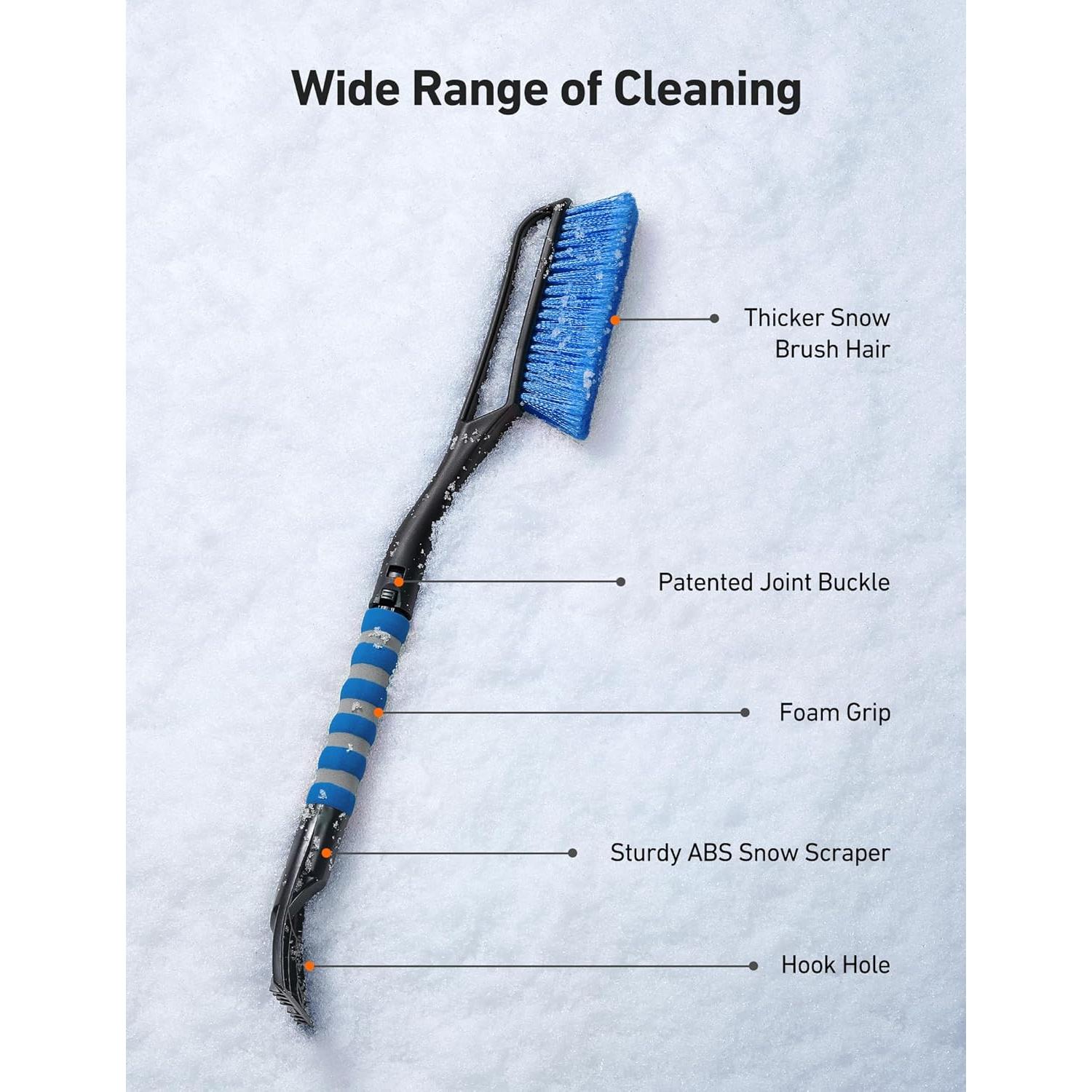 AstroAI Cepillo de Nieve 68 cm y Raspador de Hielo 11.4 cm