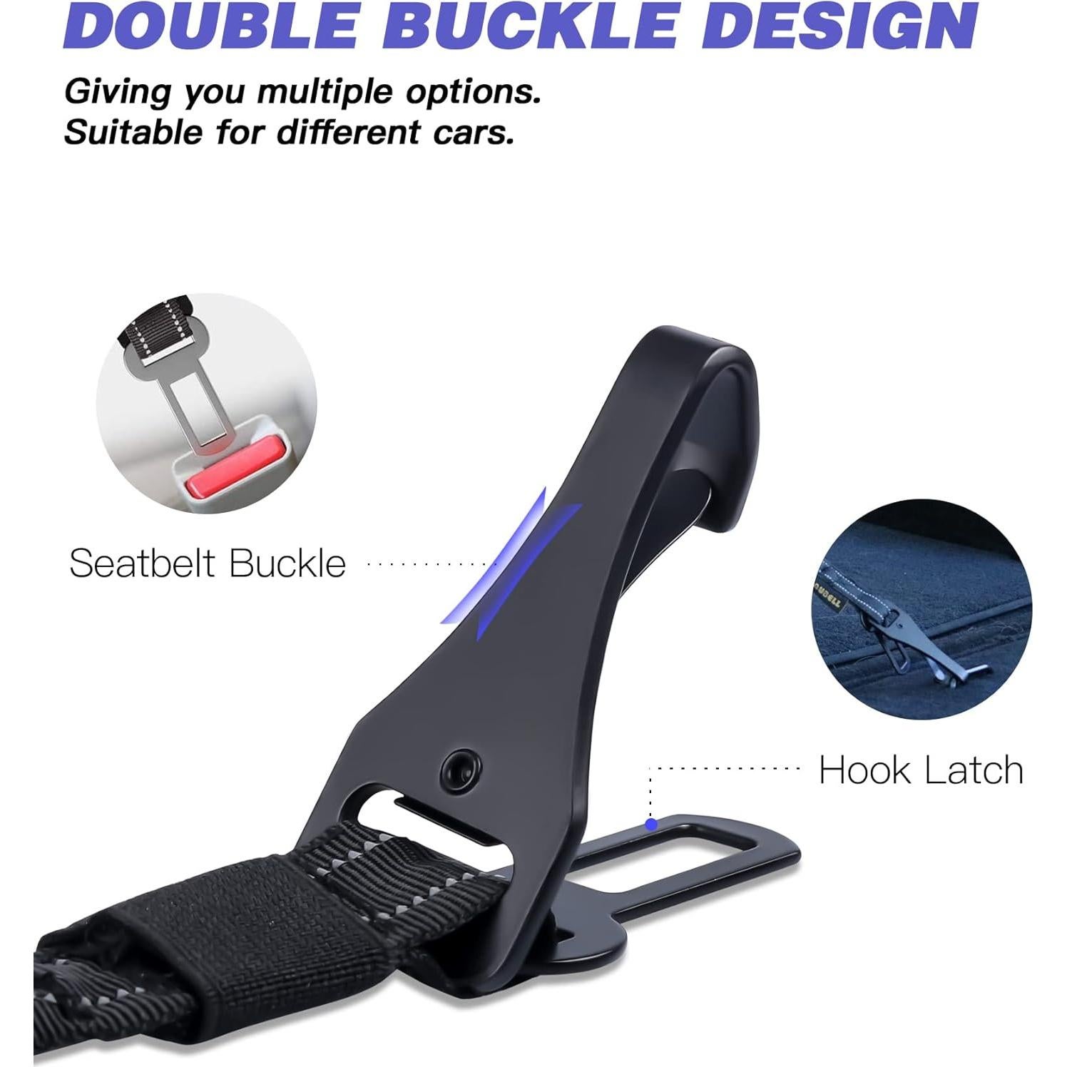 Cinturón de Seguridad para Perros AUBELL Ajustable 63-81cm