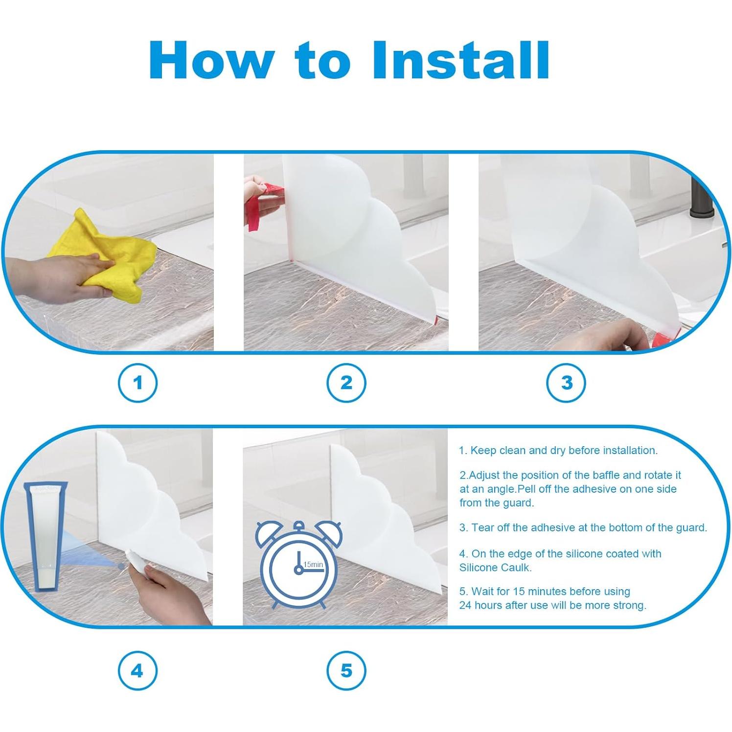 Protector de Salpicaduras de Ducha CHIAOJIHE 23.5x23.5cm