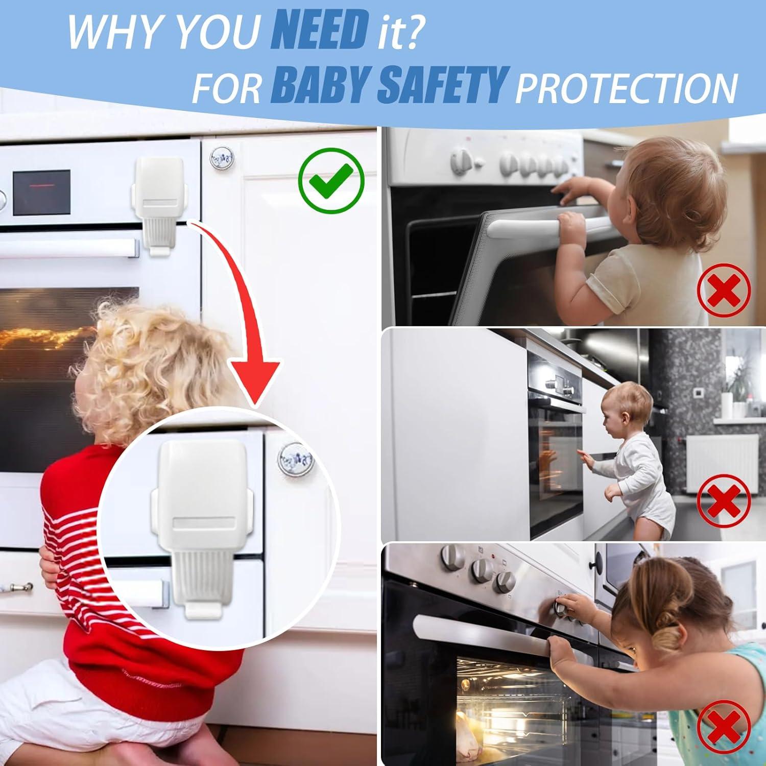 Cerradura de Horno para Niños PILISPARK - 2 Piezas Blanca