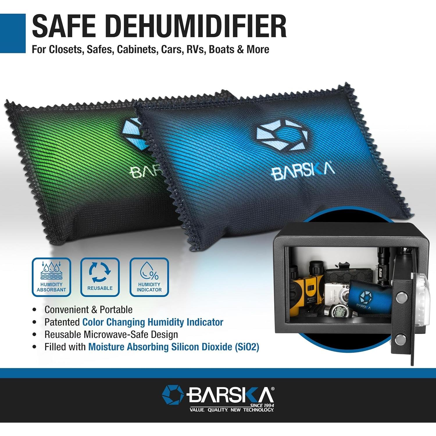 Deshumidificadores Reutilizables Barska 150g - Paquete de 2