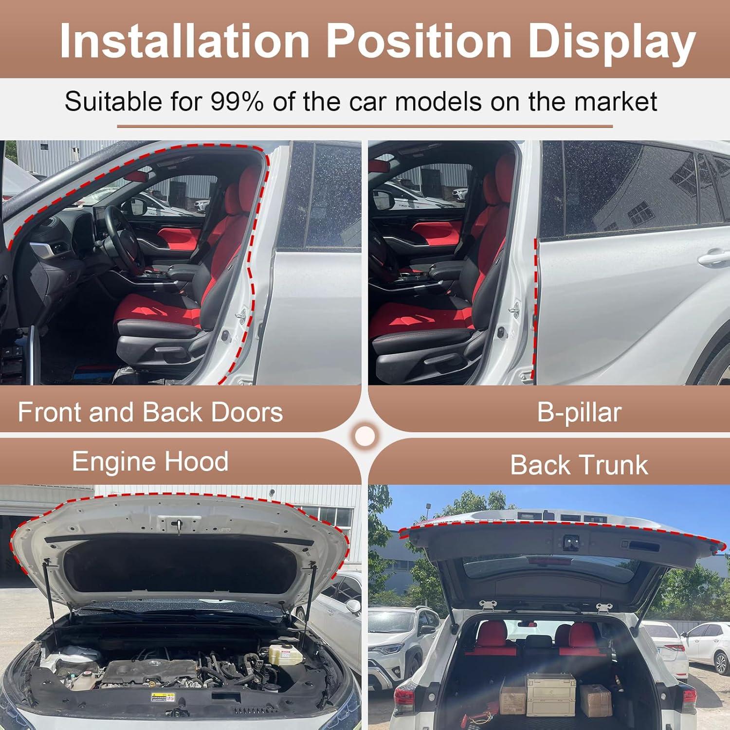 Tira de Sello de Goma EPDM 3.0m Alophoty para Puertas y Ventanas