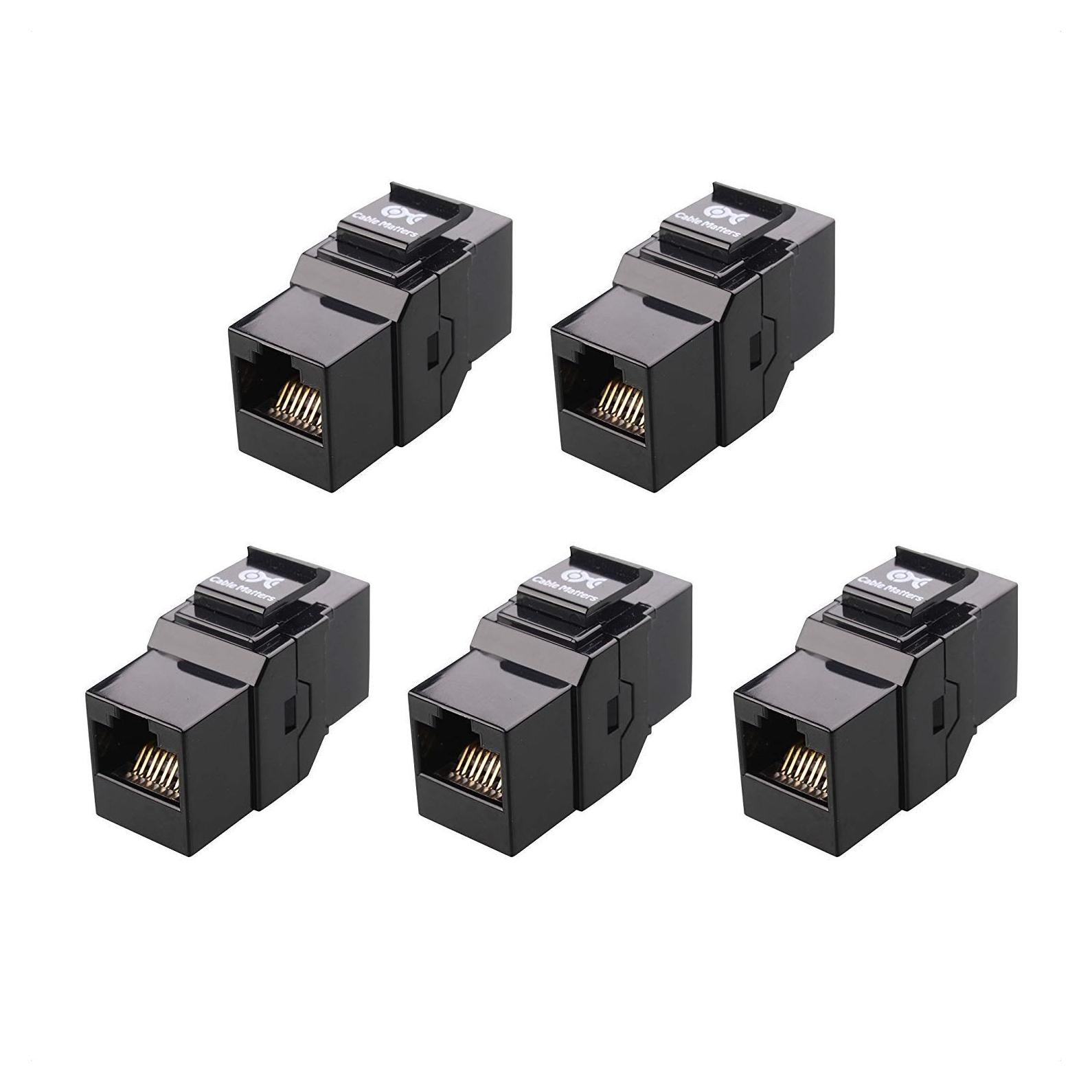 Acopladores Keystone Cat6 RJ45 Cable Matters Paquete de 5