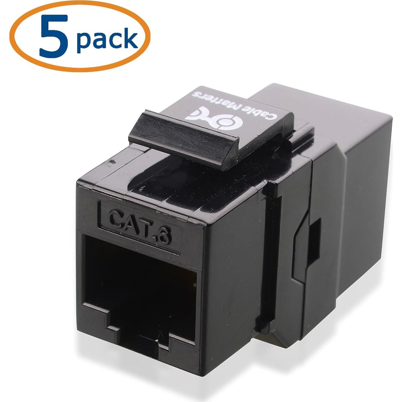 Acopladores Keystone Cat6 RJ45 Cable Matters Paquete de 5
