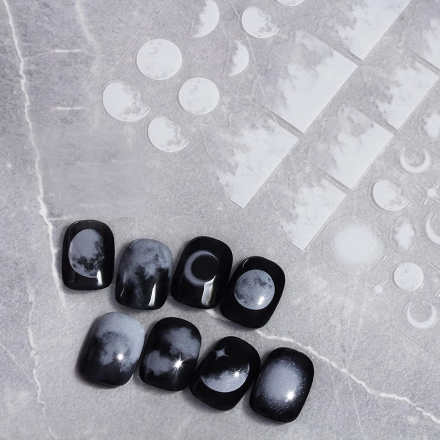 Calcomanías de Uñas 3D TPhaelay Cielo Nocturno Flores 13x9.3cm