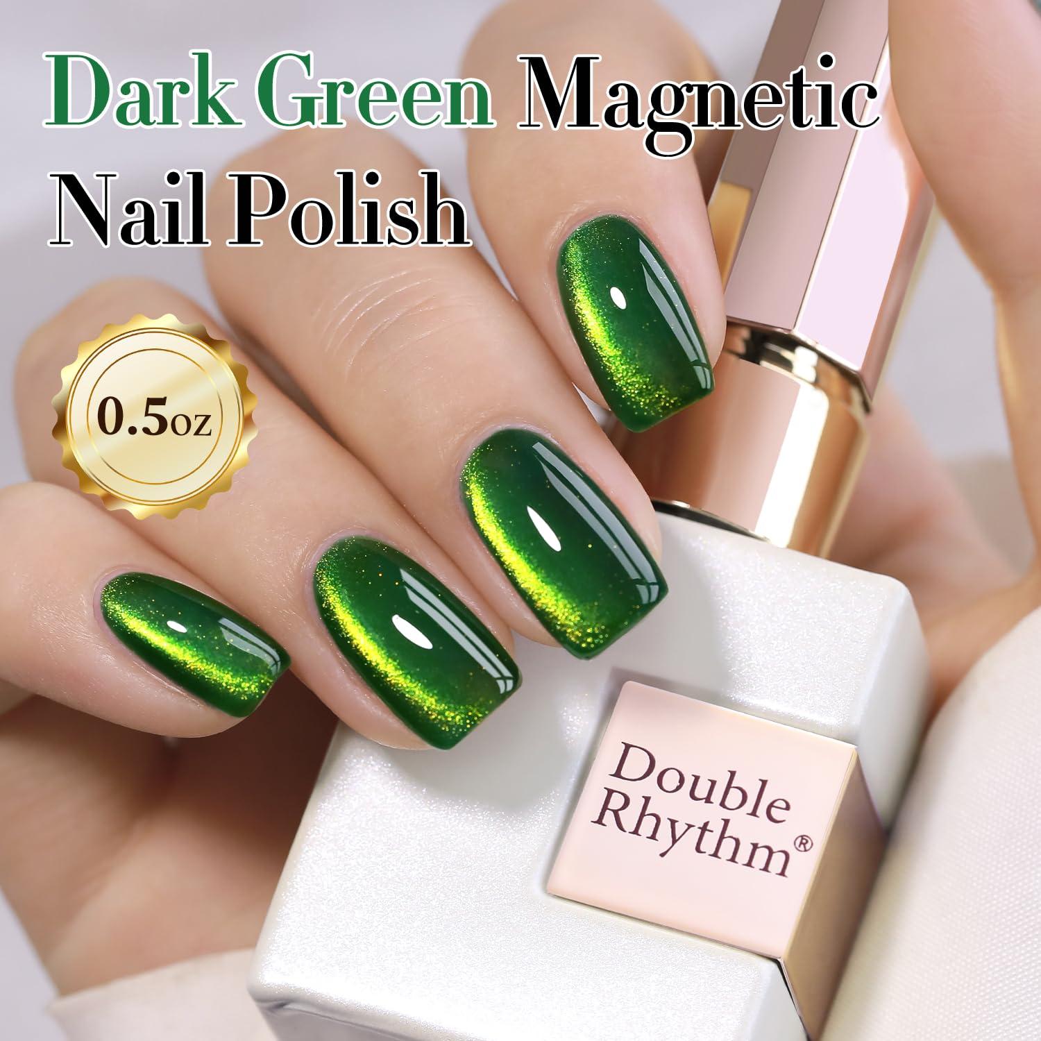 Esmalte de Uñas Gel Cat Eye Double Rhythm 15ml Verde Oscuro