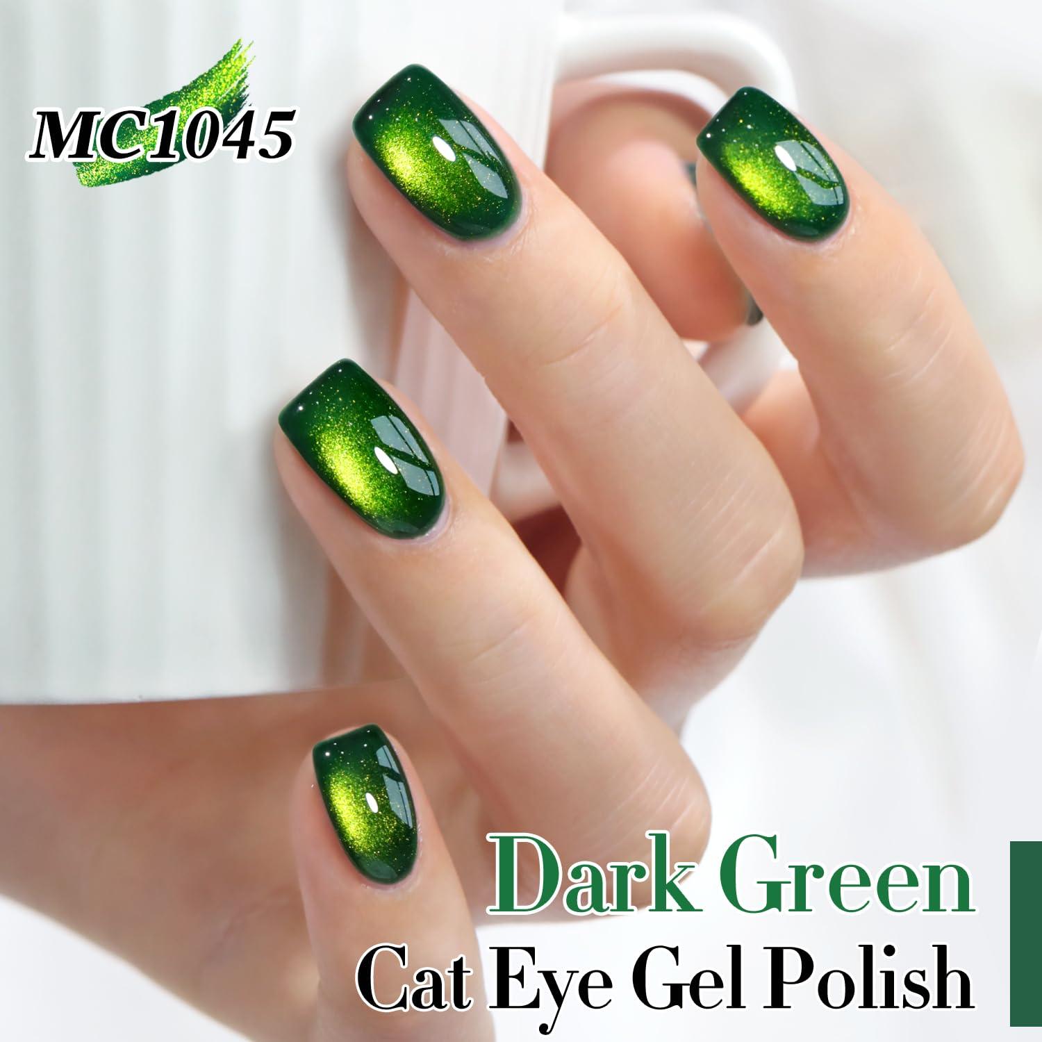 Esmalte de Uñas Gel Cat Eye Double Rhythm 15ml Verde Oscuro