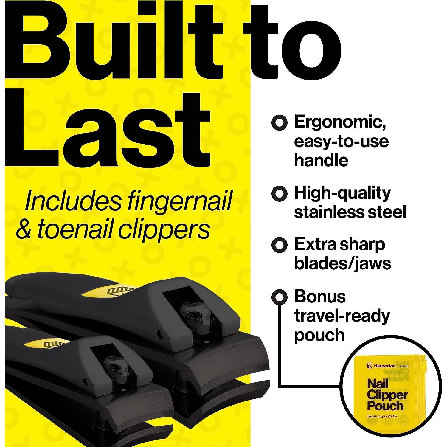 Cortauñas Gruesas Harperton - Acero Inoxidable con Estuche