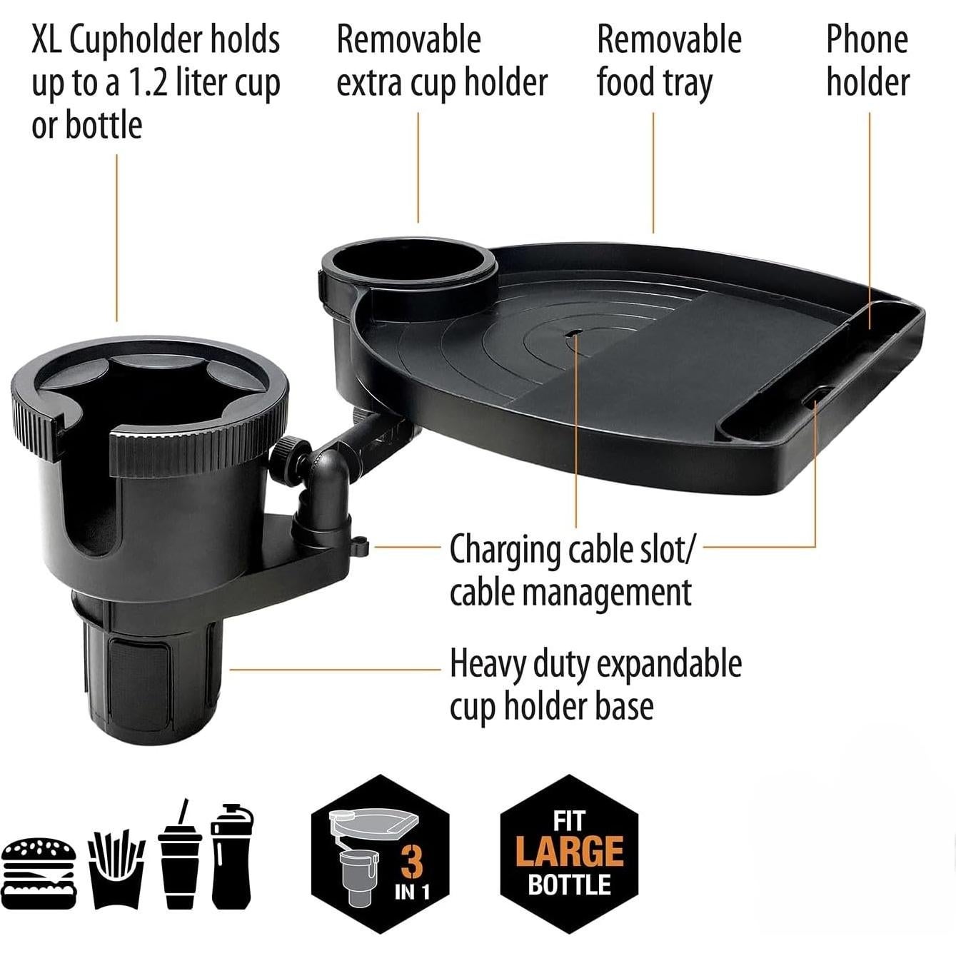 Expansor de Portavasos ToughTested Mega XL con Bandeja