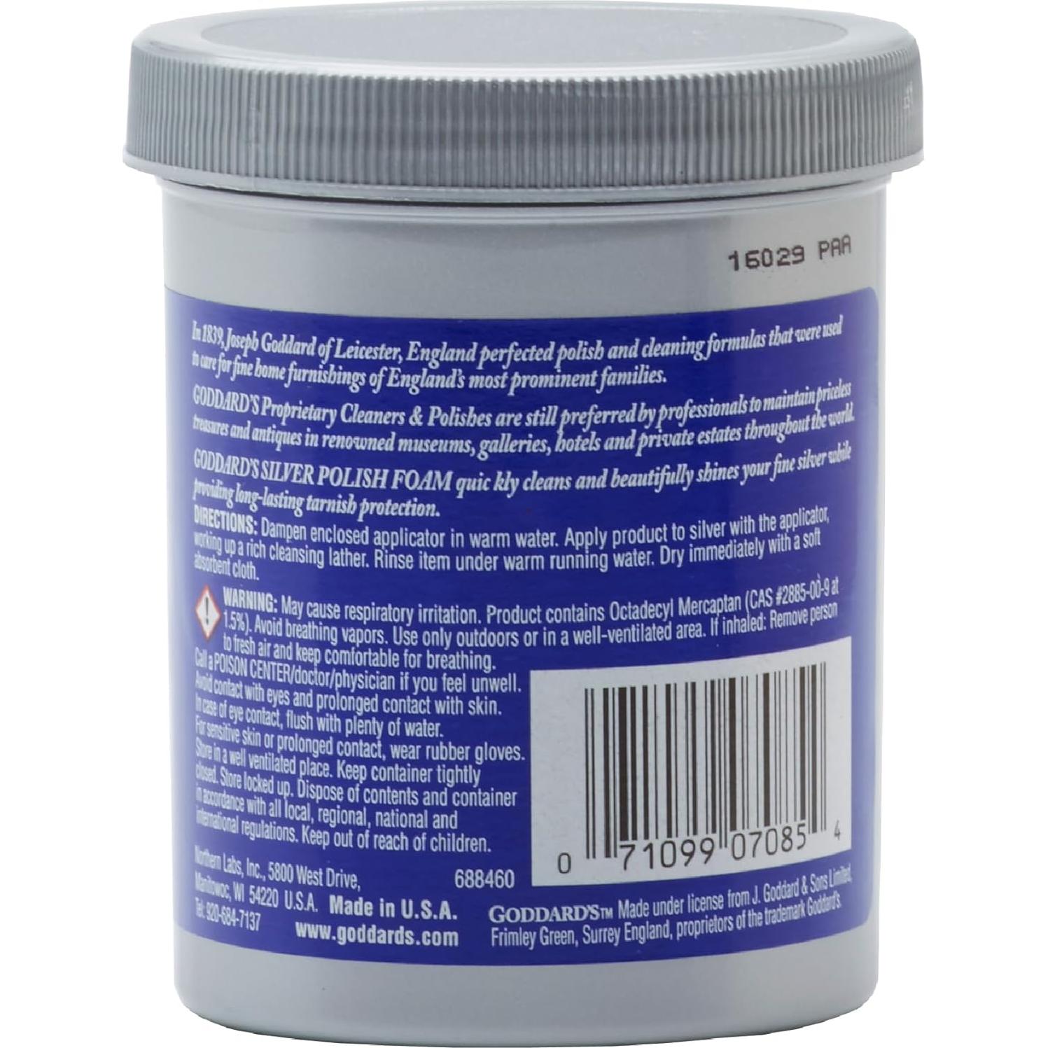 Espuma Limpiadora de Plata Goddard 170 g - No Abrasivo