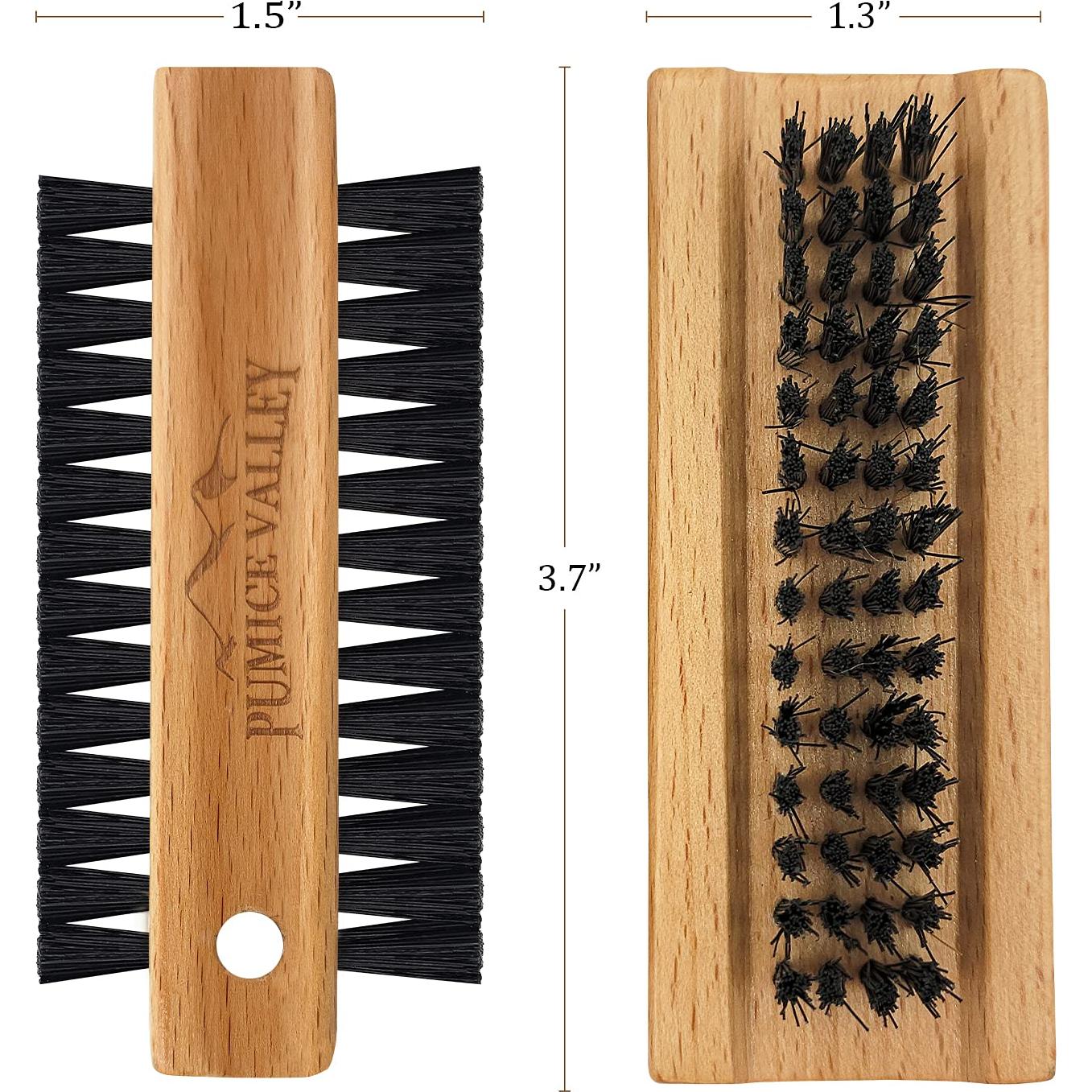 Cepillo de Uñas de Madera Pumice Valley Doble Cara 11.6cm