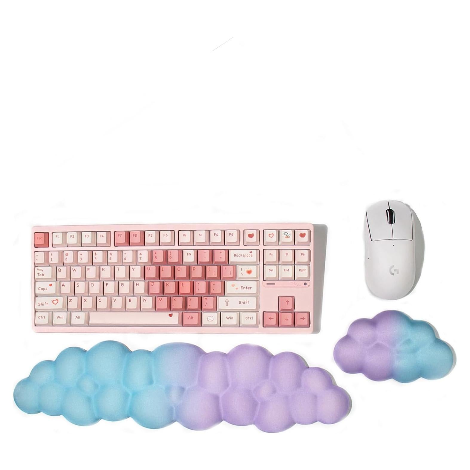 Reposamuñecas Nube Hunfuthr, Espuma Viscoelástica, 2 Piezas