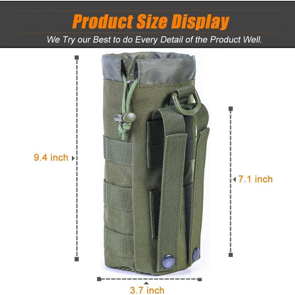 Soporte Táctico para Botella de Agua R.SASR 0.5L Verde Militar