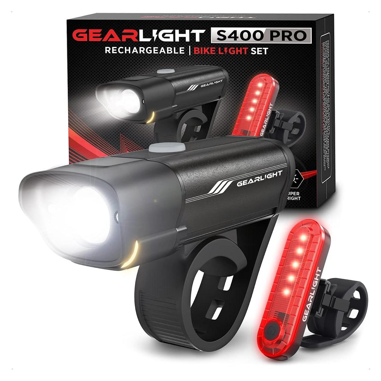 Juego de Luces Recargables GearLight S400 Pro para Bicicleta
