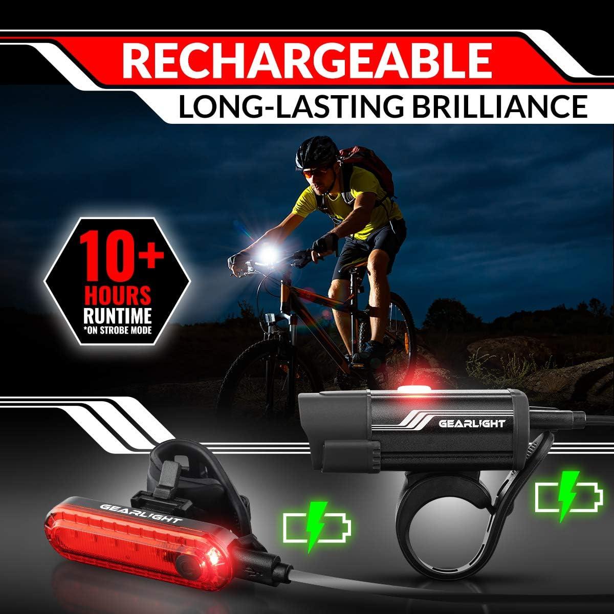 Juego de Luces Recargables GearLight S400 Pro para Bicicleta