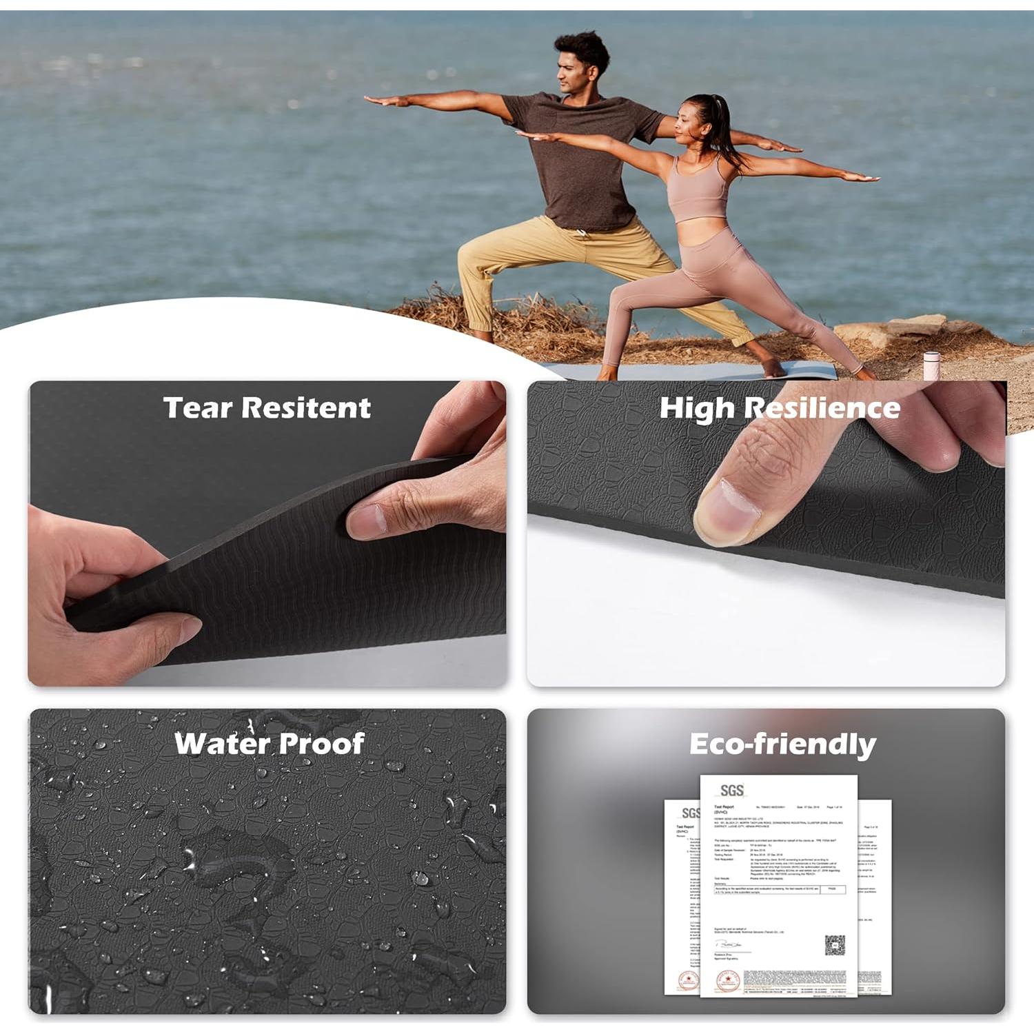 Esterilla de Yoga Antideslizante UMINEUX 182.88x60.96cm TPE