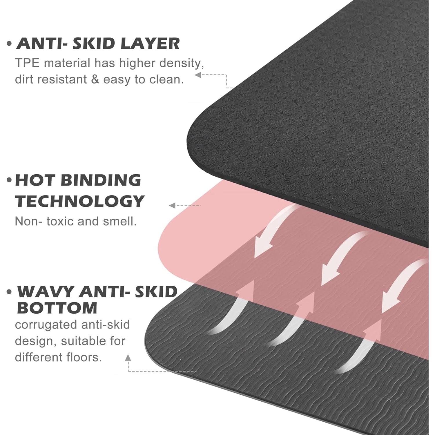Esterilla de Yoga Antideslizante UMINEUX 182.88x60.96cm TPE