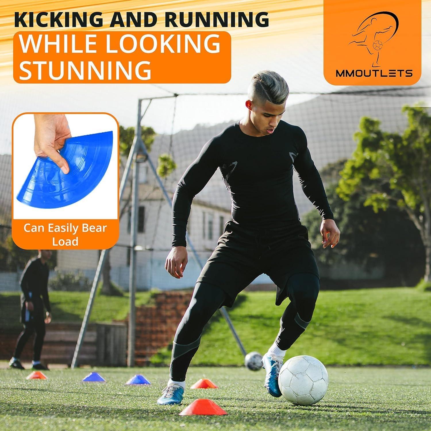 75 Conos de Entrenamiento de Fútbol MMOutlets con Bolsa y Soporte