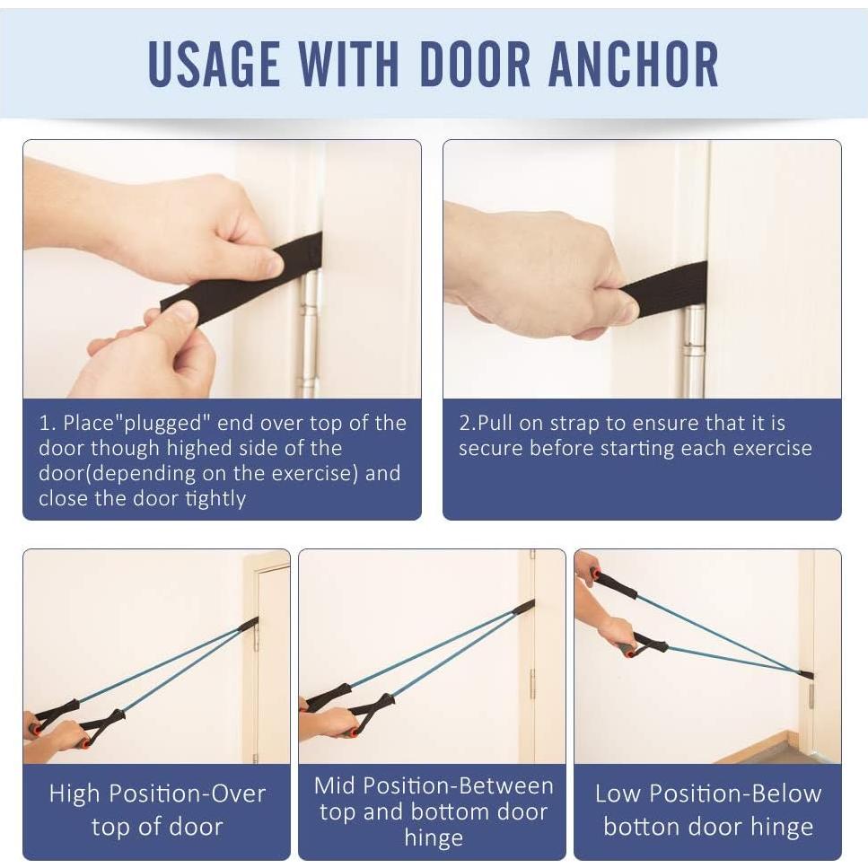 Bandas de Resistencia TOCO FREIDO con Ancla y Mangos - 5 Niveles