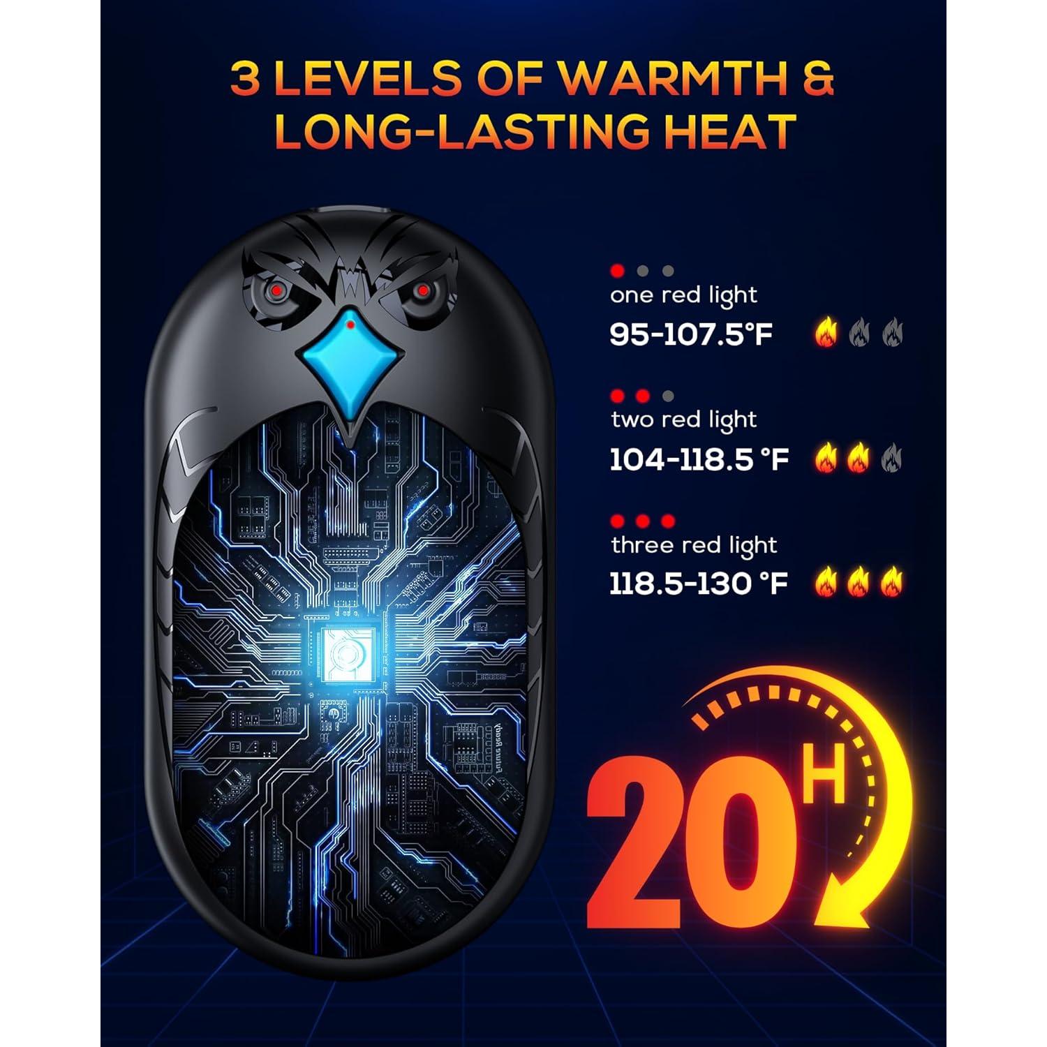 Calentadores de Manos Recargables GUKAUT AOY-718 6000mAh 20h