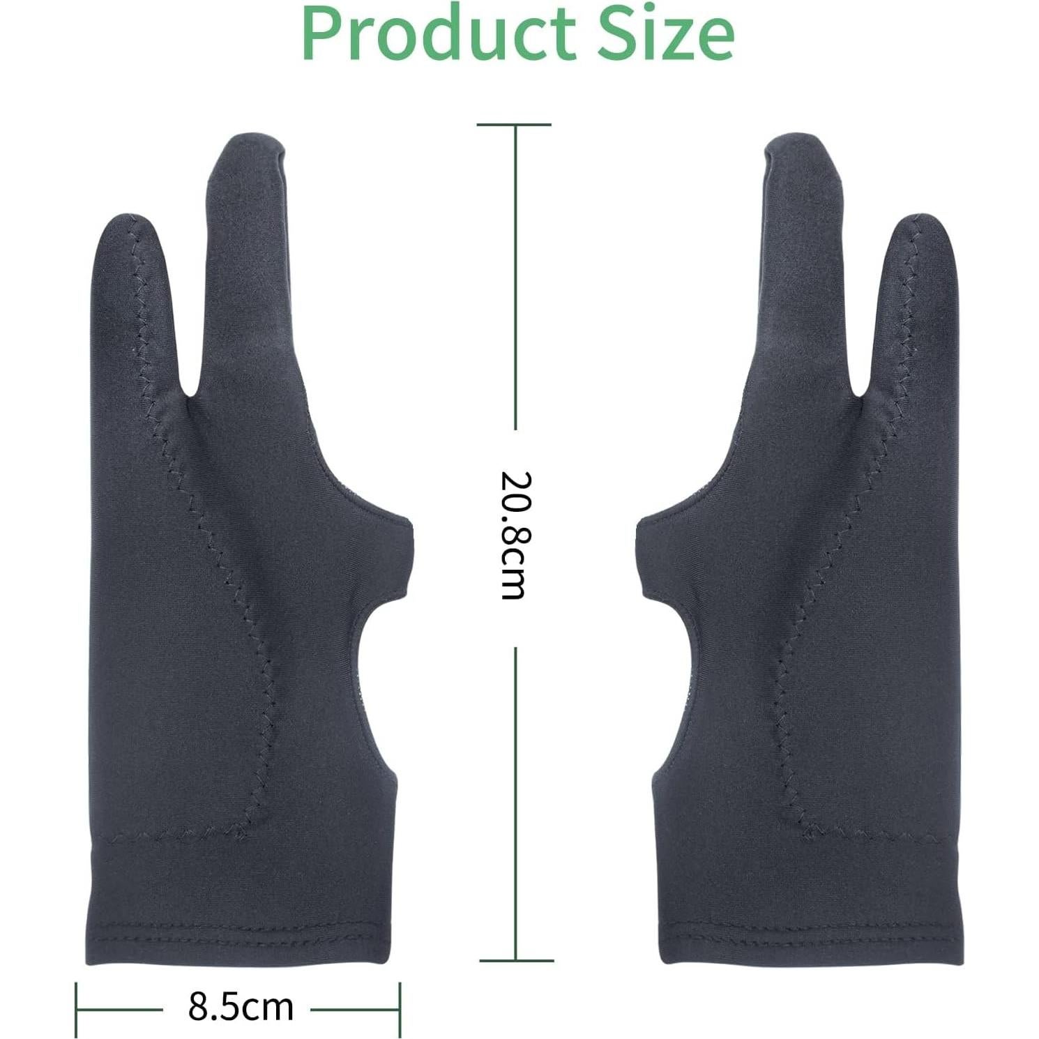 Guante de Dibujo Artístico GUUGEI Negro 2 Piezas 3 Capas